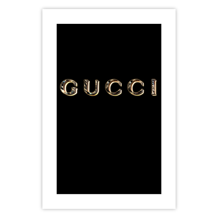 Poster Gucci - golden English text with glitter on a solid black background 130338 additionalImage 19