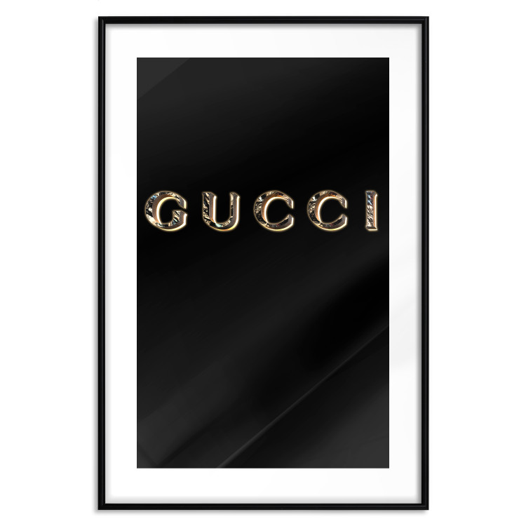 Poster Gucci - golden English text with glitter on a solid black background 130338 additionalImage 15