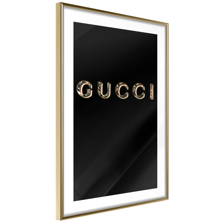 Poster Gucci - golden English text with glitter on a solid black background 130338 additionalImage 7