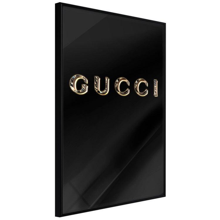 Poster Gucci - golden English text with glitter on a solid black background 130338 additionalImage 11