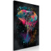 Canvas Colorful Safari (1-piece) Vertical - colorful elephant in watercolor motif 130438 additionalThumb 2