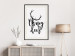 Wall Poster Oh My Deer - deer antlers with English text on a light gray background 130738 additionalThumb 24