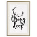 Wall Poster Oh My Deer - deer antlers with English text on a light gray background 130738 additionalThumb 20
