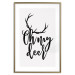 Wall Poster Oh My Deer - deer antlers with English text on a light gray background 130738 additionalThumb 14