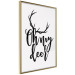 Wall Poster Oh My Deer - deer antlers with English text on a light gray background 130738 additionalThumb 14