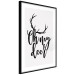 Wall Poster Oh My Deer - deer antlers with English text on a light gray background 130738 additionalThumb 8