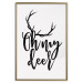Wall Poster Oh My Deer - deer antlers with English text on a light gray background 130738 additionalThumb 21