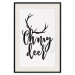 Wall Poster Oh My Deer - deer antlers with English text on a light gray background 130738 additionalThumb 19