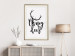 Wall Poster Oh My Deer - deer antlers with English text on a light gray background 130738 additionalThumb 22