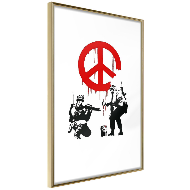 Poster CND Soldiers - soldiers painting a hippie symbol in Banksy style 132438 additionalImage 6