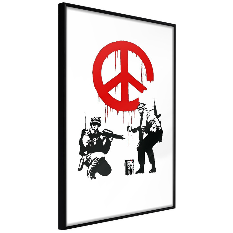Poster CND Soldiers - soldiers painting a hippie symbol in Banksy style 132438 additionalImage 10