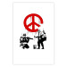 Poster CND Soldiers - soldiers painting a hippie symbol in Banksy style 132438 additionalThumb 25