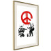 Poster CND Soldiers - soldiers painting a hippie symbol in Banksy style 132438 additionalThumb 2