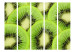 Folding Screen Kiwi Slices II (5-piece) - green composition with juicy fruits 133238 additionalThumb 3