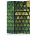 Room Divider Dragon Scales (3-piece) - shining geometric background in 3D form 133538