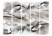 Folding Screen Abstract Braid II - bright abstraction of silver wavy patterns 133638 additionalThumb 3