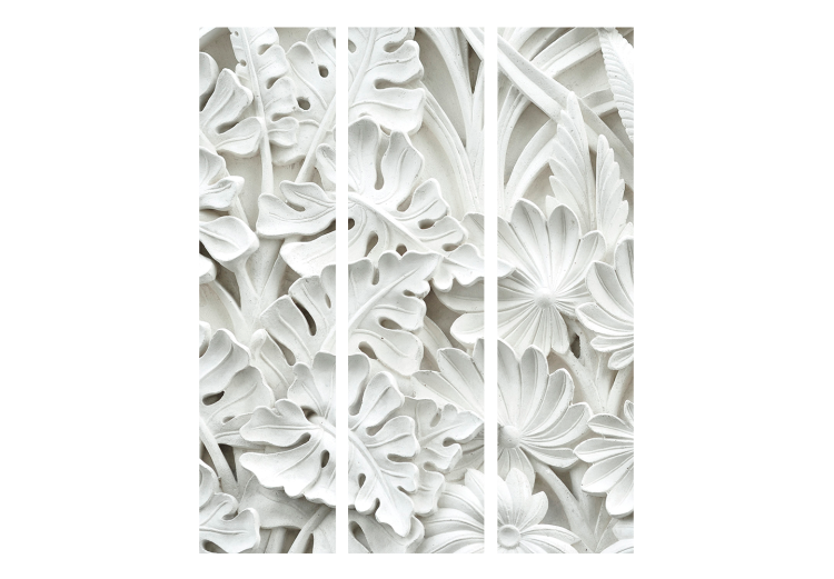 Room Divider Screen Artistry of Nature (3-piece) - composition of white floral ornaments 134338 additionalImage 3