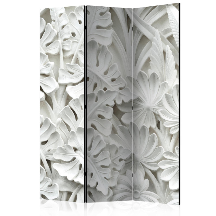Room Divider Screen Artistry of Nature (3-piece) - composition of white floral ornaments 134338