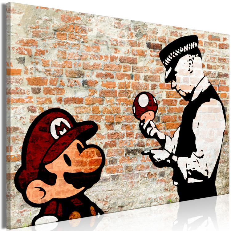 Large canvas print Caught Mario [Large Format] 137538 additionalImage 2