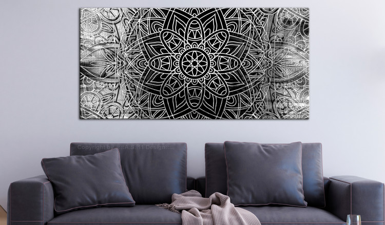 Large canvas print Mandala: Grey Depths II [Large Format] 137638 additionalImage 5