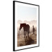 Poster Morning of Memories - landscape of running horses against a misty forest 138038 additionalThumb 22