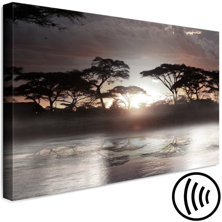 Canvas Art Print Acacia Trees (1-piece) Wide - sunset over calm water 142338 additionalImage 6