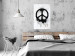 Canvas Symbol of Peace (1-piece) Vertical - black and white Banksy-style sign 142438 additionalThumb 3
