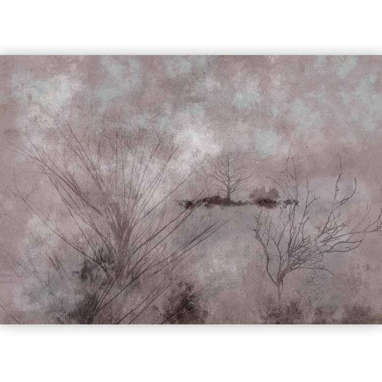 Wall Mural Winter abstraction - landscape with leafless trees in brown tones 143938 additionalImage 5