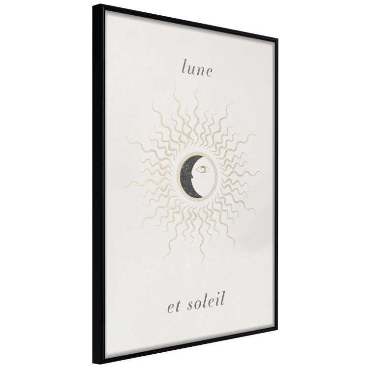 Wall Poster Moon and Sun - Graphical Representation of Celestial Bodies in Bright Tones 146138 additionalImage 5