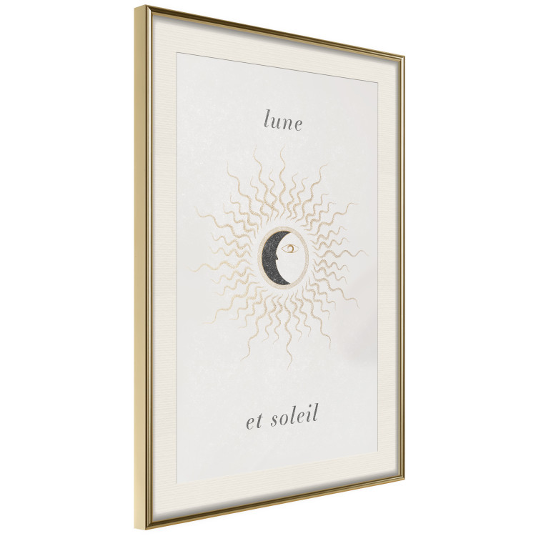 Wall Poster Moon and Sun - Graphical Representation of Celestial Bodies in Bright Tones 146138 additionalImage 10