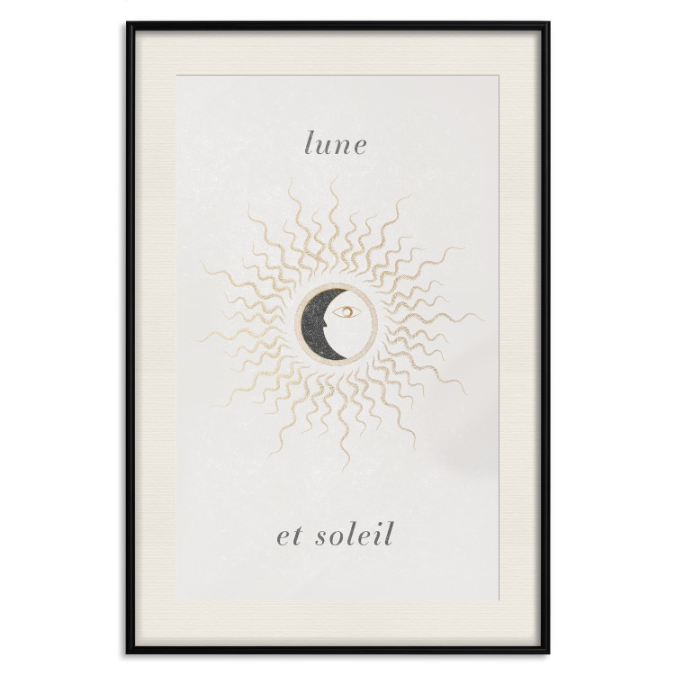 Wall Poster Moon and Sun - Graphical Representation of Celestial Bodies in Bright Tones 146138 additionalImage 25