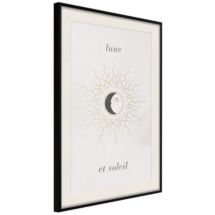 Wall Poster Moon and Sun - Graphical Representation of Celestial Bodies in Bright Tones 146138 additionalImage 7