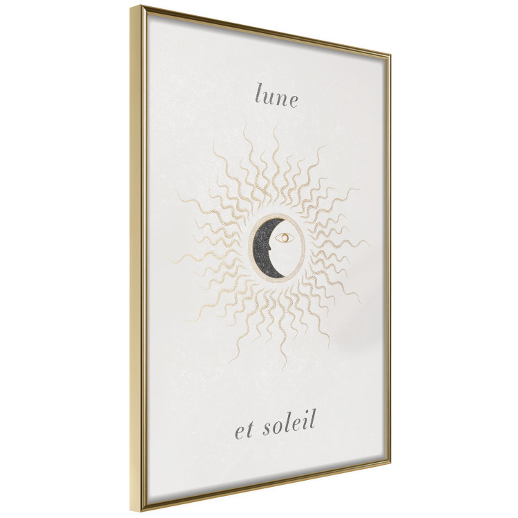 Wall Poster Moon and Sun - Graphical Representation of Celestial Bodies in Bright Tones 146138 additionalImage 6