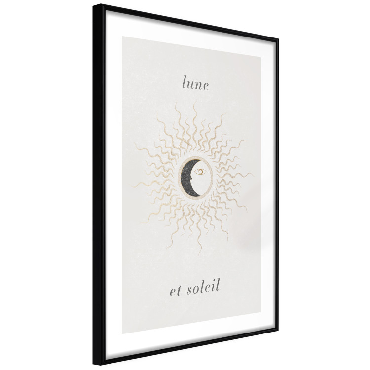 Wall Poster Moon and Sun - Graphical Representation of Celestial Bodies in Bright Tones 146138 additionalImage 7