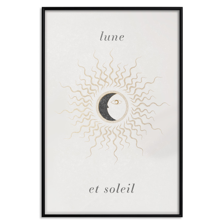 Wall Poster Moon and Sun - Graphical Representation of Celestial Bodies in Bright Tones 146138 additionalImage 17