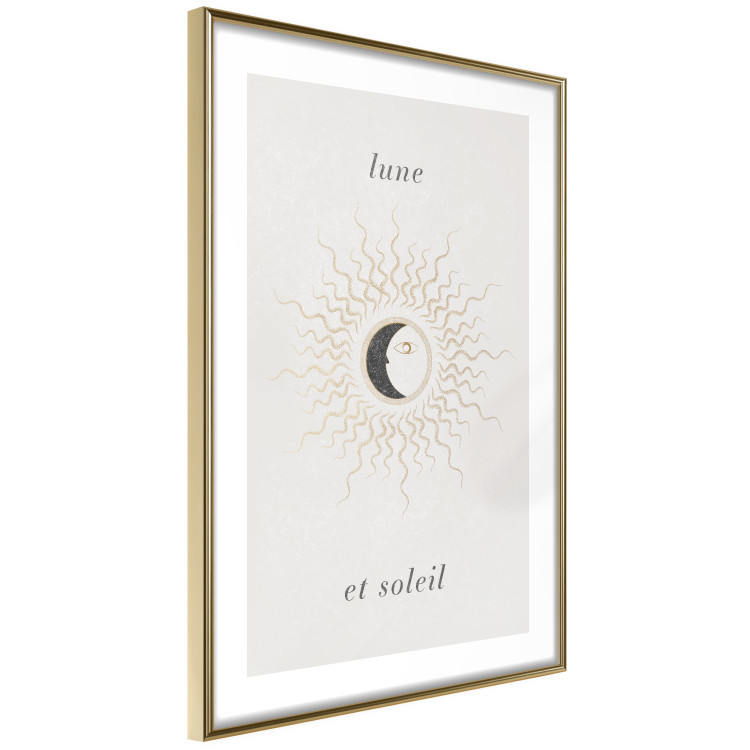 Wall Poster Moon and Sun - Graphical Representation of Celestial Bodies in Bright Tones 146138 additionalImage 9
