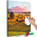 Paint by Number Kit Autumn Village - Landscape of a Sunny Valley against a Pink Sky 146538 additionalThumb 5