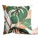Decorative Velor Pillow Hollow leaves - a botanical composition in shades of green and brown 147038 additionalThumb 4