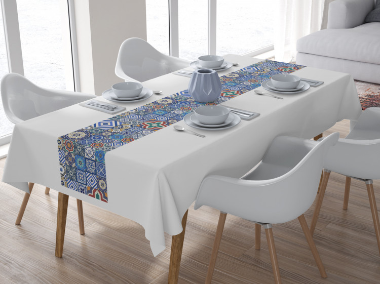 Table Runner Blue connections - a motif inspired by patchwork ceramics 147238 additionalImage 3