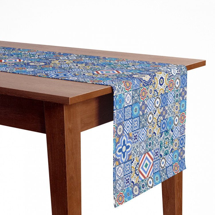 Table Runner Blue connections - a motif inspired by patchwork ceramics 147238 additionalImage 2