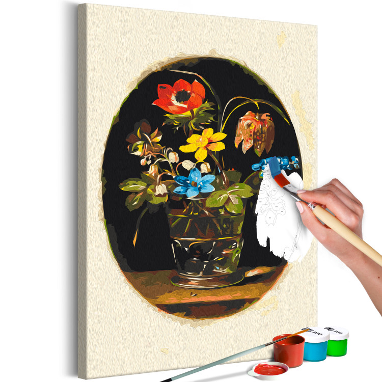 Paint by Number Kit Victorian Nature - Colorful Bouquet of Flowers in an Oval 147338 additionalImage 6