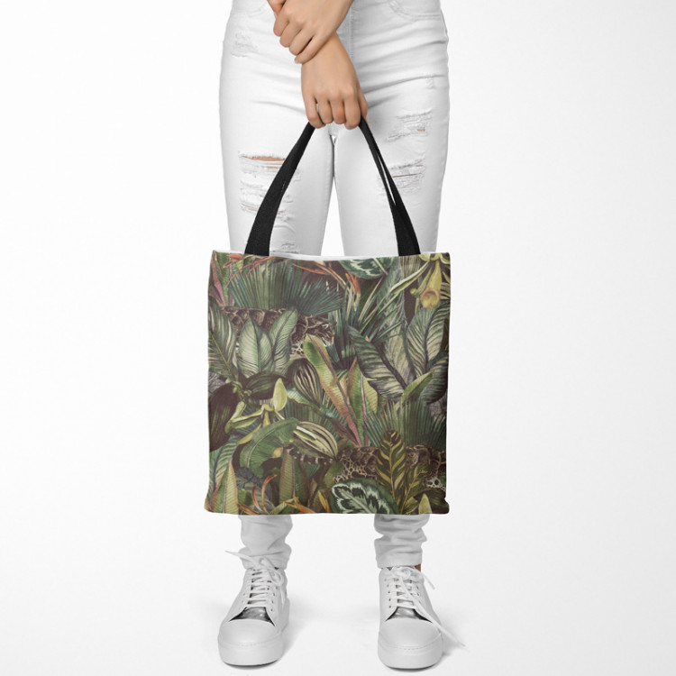 Shopping Bag Tigers among leaves - a composition inspired by the tropical jungle 147438 additionalImage 2