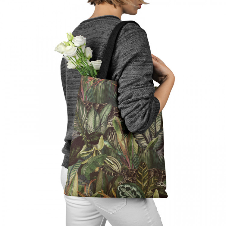 Shopping Bag Tigers among leaves - a composition inspired by the tropical jungle 147438 additionalImage 3