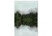 Canvas Art Print Waterside Landscape (1-piece) - mist and trees in a woodland scene 149638
