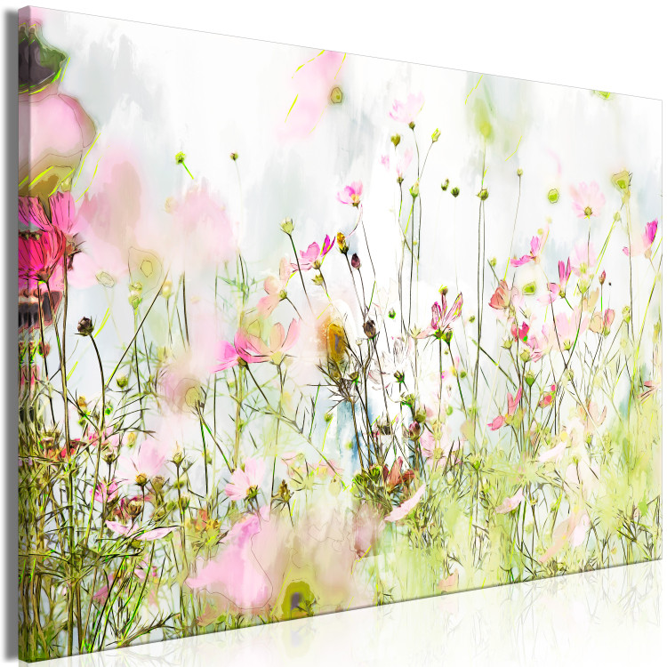 Canvas Print Colorful Meadow - Field Vegetation in Spring Bright Glow 149738 additionalImage 2