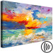 Canvas Print Seascape - Painted Sun at Sunset in Vivid Colors 149838 additionalThumb 6