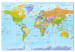 Large canvas print World map with colored countries [Large Format] 150738