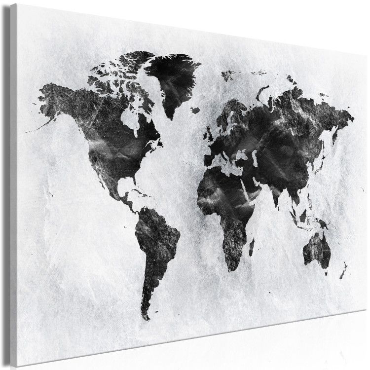 Large canvas print White and Black Map [Large Format] 150838 additionalImage 2