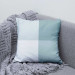 Decorative Microfiber Pillow Blue Squares - Geometric Composition With Many Shades 151338 additionalThumb 2