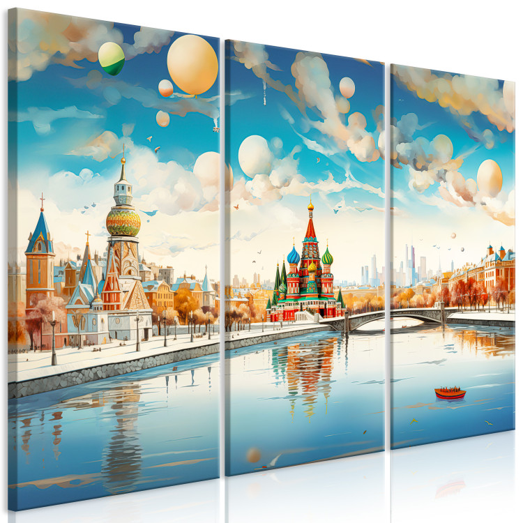 Canvas Art Print Moscow - Winter Artistic Composition of the Russian Metropolis 151938 additionalImage 2